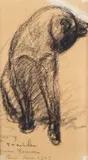 Théophile Steinlen, Chat if toilettant