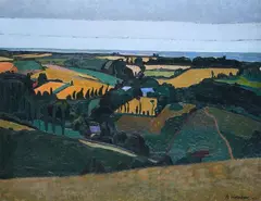 André Hebuterne, Landscape, 1913, Signature and date lower right. On the reverse: signature and date "André Hebuterne/Bretagne/1913" Exhibitions: