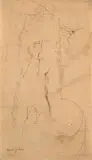Amedeo Modigliani, Portrait of a Woman (recto); Portrait of a Man (verso)