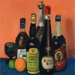 Natura morta con bottiglie by Giovanni March, 1969, offered Oct 2023
