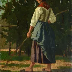 Cesare Bartolena, Contadina, Sigla in basso a sinistra.