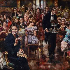 Interno di cafè by Franco Rispoli, offered Oct 2023