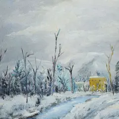 Angelo Del Bon, The yellow house, 1949