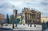Michele Cascella, Piazza Castello in Turin