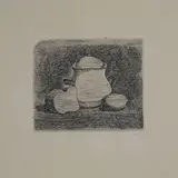 Giorgio Morandi, Still life with sugar bowl, lemon and bread