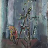 Filippo de Pisis, Interior with parrot