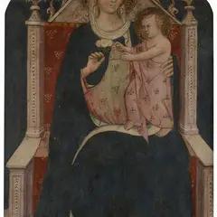 Enthroned Madonna with Child by Spinello Aretino, The work is accompanied by a certificate of free circulation currently undergoing renewal., offered Sep 2023