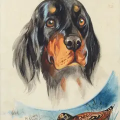 Gordon Setters by Mario Norfini, Signature and title lower left., offered Sep 2023