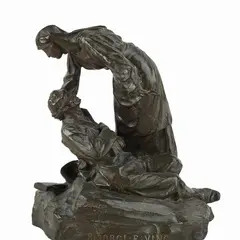 Raffaello Romanelli, Resurrect and win, 1917, Sculptural group in bronze