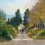 Giorgio Luxardo, Country road with donkeys