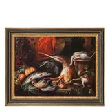 Giacomo Nani, Natura morta con pesci e cacciagione, oil on canvas