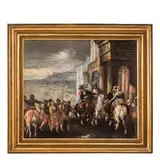 Scena militare by Carlo Coppola, oil on canvas, offered Mar 2016