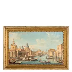 Vincenzo Chilone, Veduta del Canal Grande con la punta della Dogana e la basilica della Salute, gouache on paper