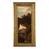 Pietro Montanini, Coppia di paesaggi, oil on canvas