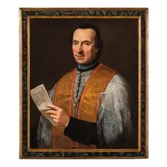 Ritratto di prelato, Giannantonio Marzocchi parroco di Santa Maria delle Muratelle / Datato '1781' by Giovanni Rossi, offered Jun 2016