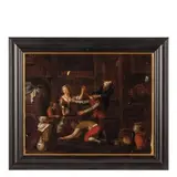 Gian Domenico Valentini, Scena di interno, oil on canvas