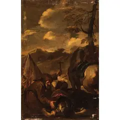 Scene di Battaglia by Livio Mehus, oil on canvas, offered Jun 2016