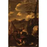 Livio Mehus, Scene di Battaglia, oil on canvas