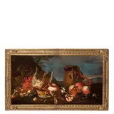 Pietro Navarra, Natura morta con cacciagione e melograni, oil on canvas
