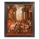 Nozze di Cana by Andrea Vicentino, oil on canvas, offered Jun 2016
