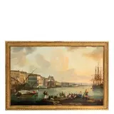 Pietro Fabris, Veduta di napoli, oil on canvas