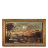 Alessio de Marchis, Paesaggio fluviale con viandanti