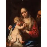 Andrea Celesti, Madonna col Bambino e San Giuseppe, oil on canvas