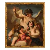 Antonio Balestra, Zefiro, Flora e Amore, oil on canvas