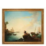 Veduta marina di fantasia by Francesco Fidanza, oil on canvas, offered Jun 2016
