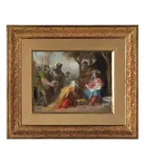 Francesco Podesti, Adorazione dei Magi, oil on cartoncino