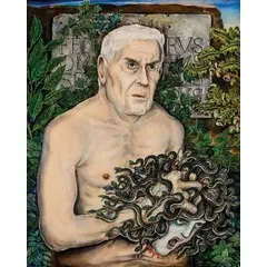 Ritratto di Federico Zeri by Bruno Caruso, oil on canvas, offered Jun 2016
