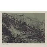 Claude Monet, Gorge of the petite creuse, lithograph a colori