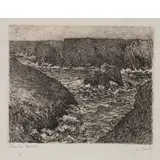 Claude Monet, Port domois at Belle -ile, lithograph a colori