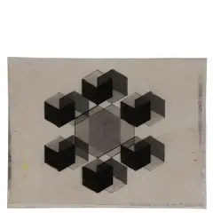 Attilio Alfieri, Progetto Triennale Parete Est, 1933, Pellicola fotografica su fotografia applicata su cartoncino