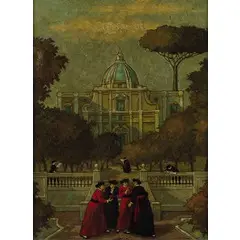 Pretini by Nino Caffè, oil on canvas, offered Jun 2016