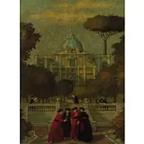Nino Caffè, Pretini, oil on canvas