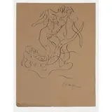 Lucio Fontana, Figure, 1949, ink on paper