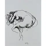Senza titolo, 1962 by Renato Guttuso, ink on paper, offered Jun 2016