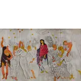 Mario Schifano, Senza titolo, anni '60, Smalto e collage su carta