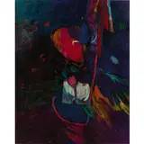 Gianni Dova, Cascate 2 (le luci della sera), 1972, oil on canvas