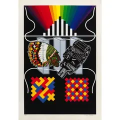 Indian by Peter Phillips, screenprint on paper, offered Jun 2016