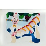 Life Puzzle, 1976 by Ugo Nespolo, Calcografia a colori su carta, offered Jun 2016