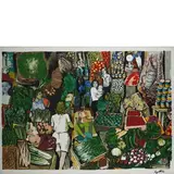 Renato Guttuso, Vucciria, 1979, Stampa litografica a colori su tela