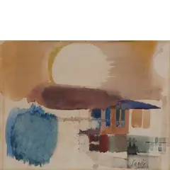 Bologna 1902 - 1984 / Senza titolo by Bruno Saetti, tempera on paper, offered Nov 2016