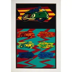 Birmingham 1939 / Motorcycles, 1976 by Peter Phillips, screenprint on paper, offered Nov 2016