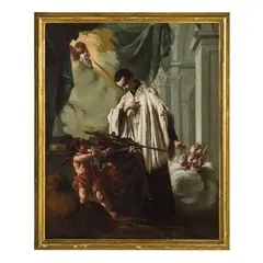 San Luigi Gonzaga by Federiko Benković, oil on canvas, offered Nov 2016