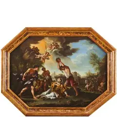 Filippo Lauri, Lapidazione di Santo Stefano, oil on canvas