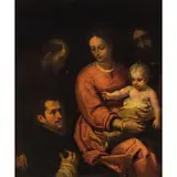 Bernardo Castello, Madonna con il Bambino, donatore e Santi, oil on canvas