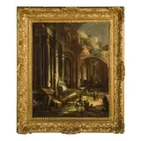 Capriccio architettonico con figure by Pier Francesco Garoli, oil on canvas, offered Nov 2016