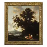 Daniel Vertangen, Satiri e ninfe in un paesaggio / Paesaggio arcadico con figure, oil on canvas